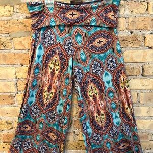 Funky Boho Stretchy Flare Pants-LIKE NEW